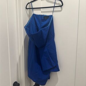 Adelyn Rae Strapless Blue Dress